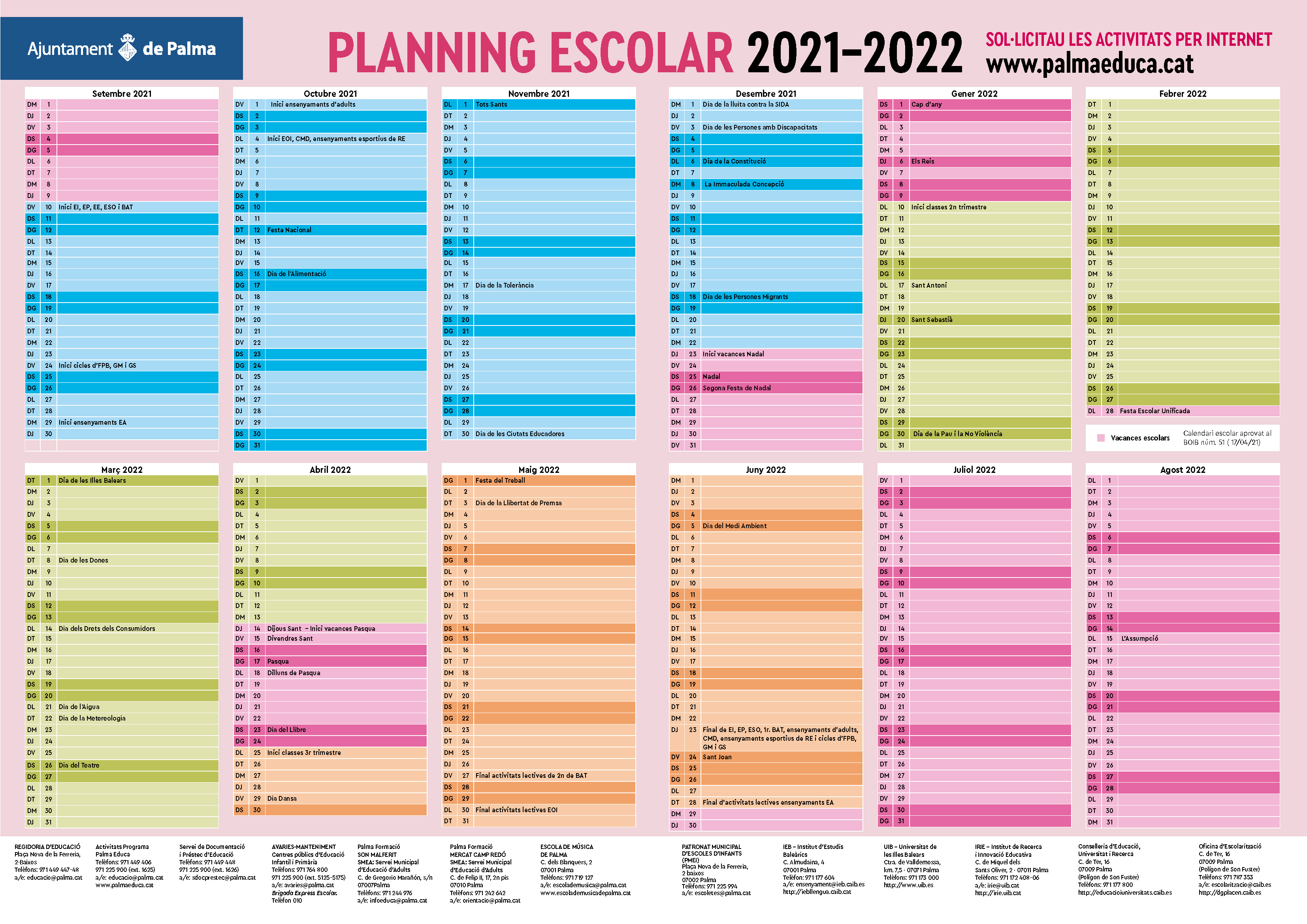 Planning escolar 2021-22
