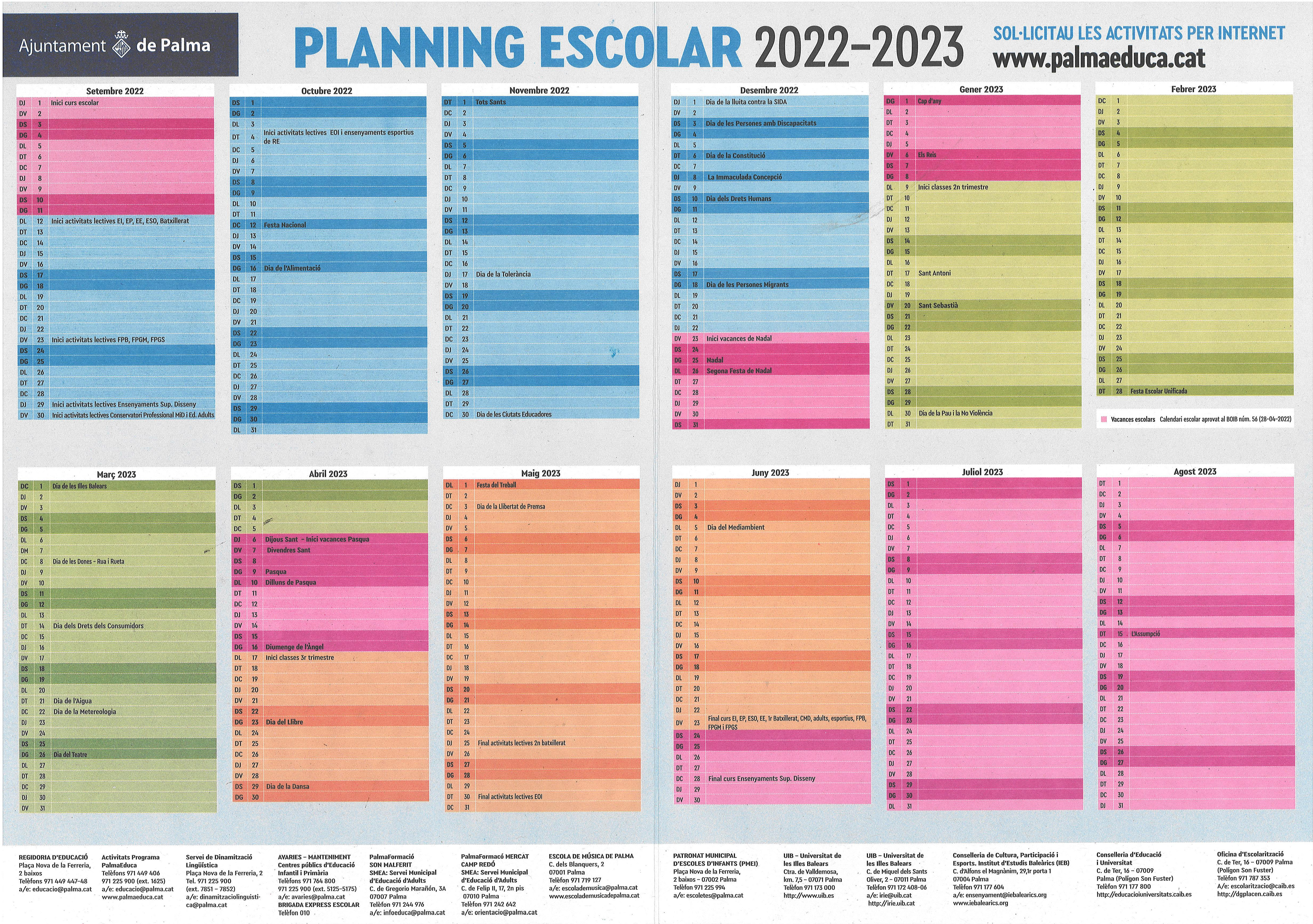 Planning escolar 2022-23